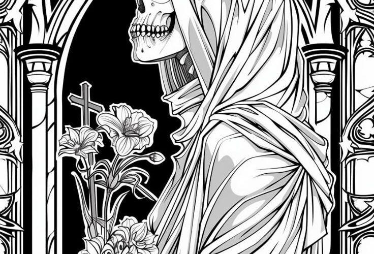 Gothic Coloring Pages Free Printable
