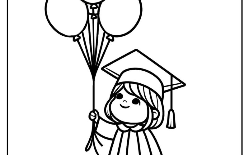 Graduation Coloring Pages PDF Printables