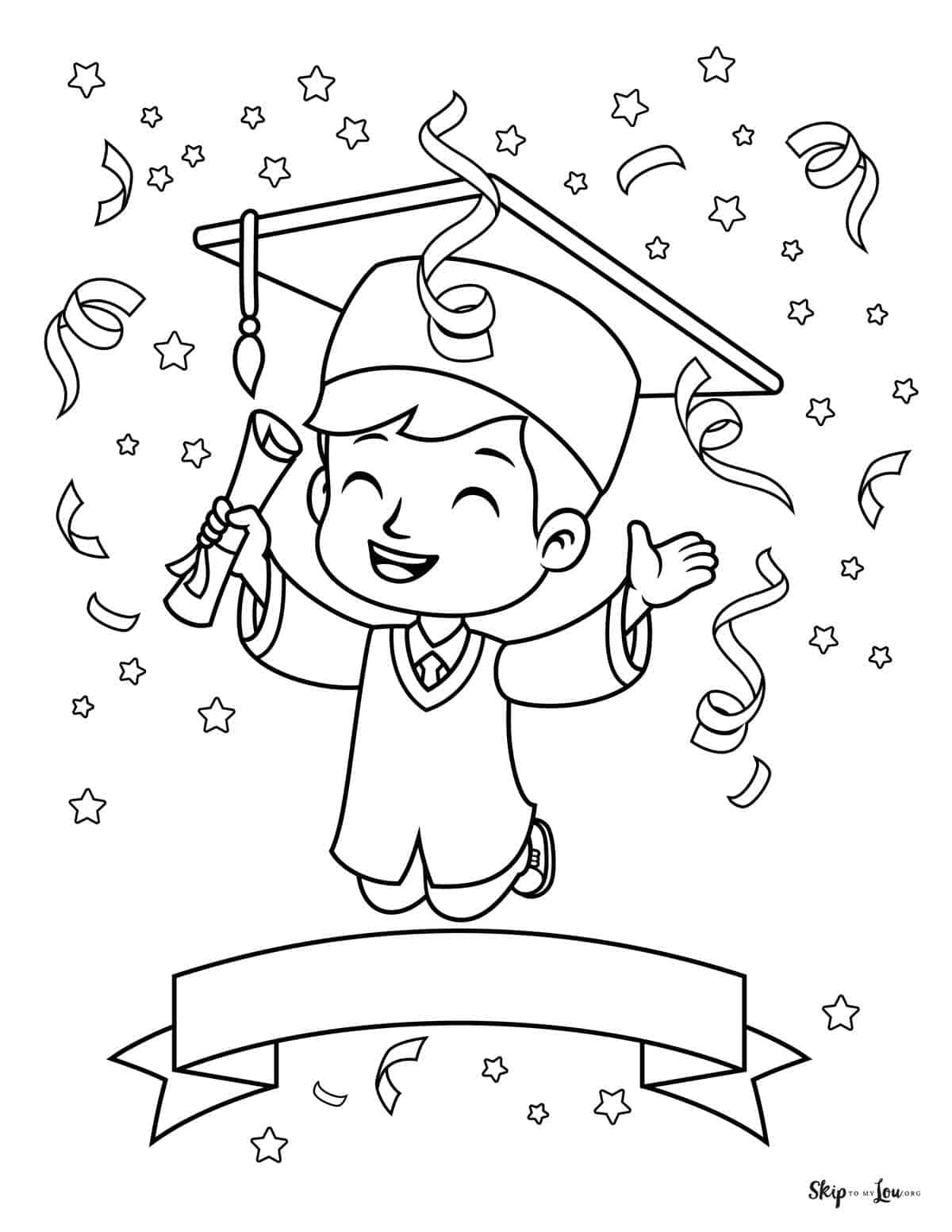 graduation coloring pages