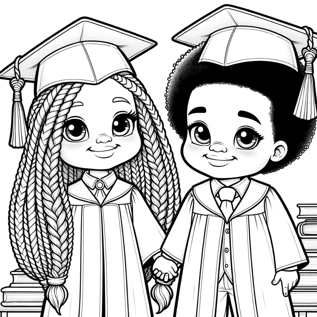 graduation coloring page