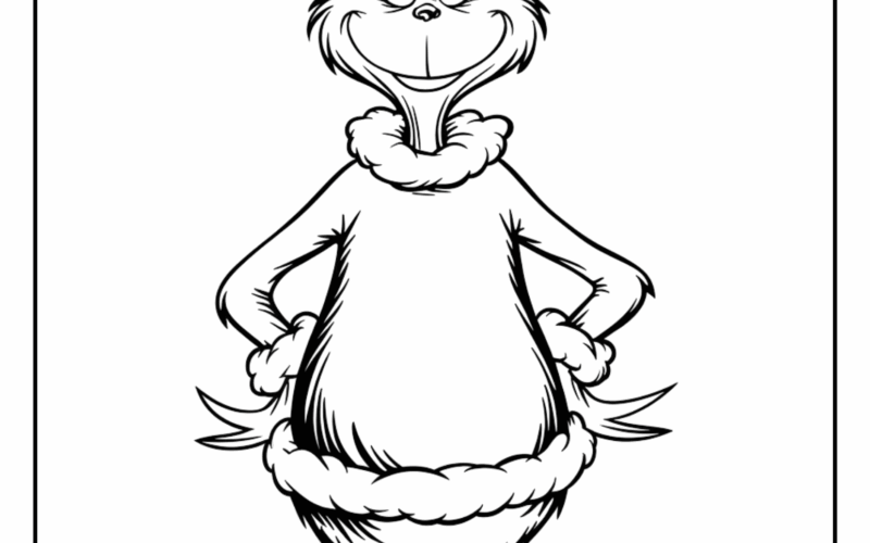 Grinch Coloring Pages 10 Free Printable PDF Pages Cute Animals Coloring Pages