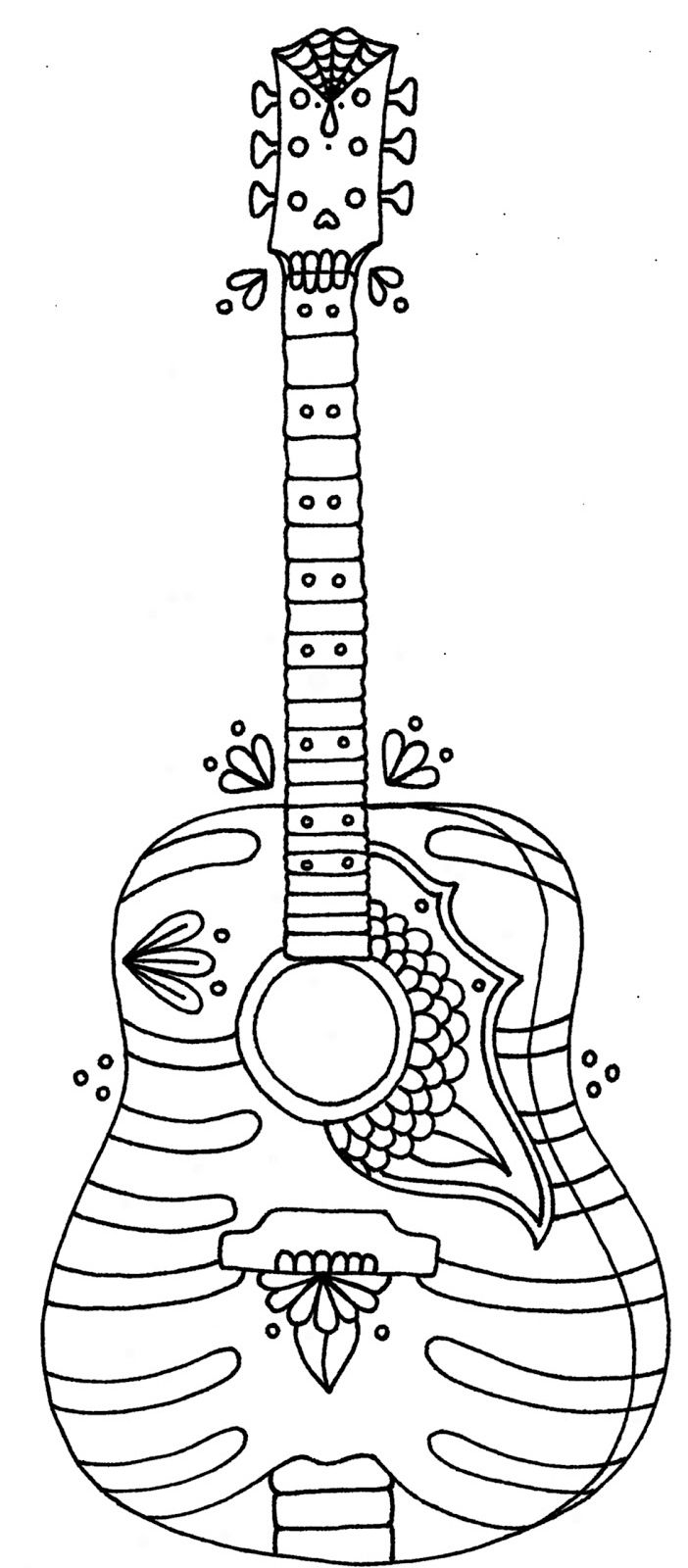 guitar coloring page