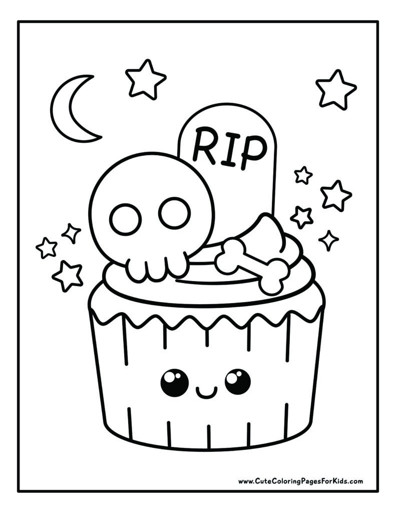 Halloween Candy And Treats Coloring Pages Free Printable Cute Coloring Pages For Kids
