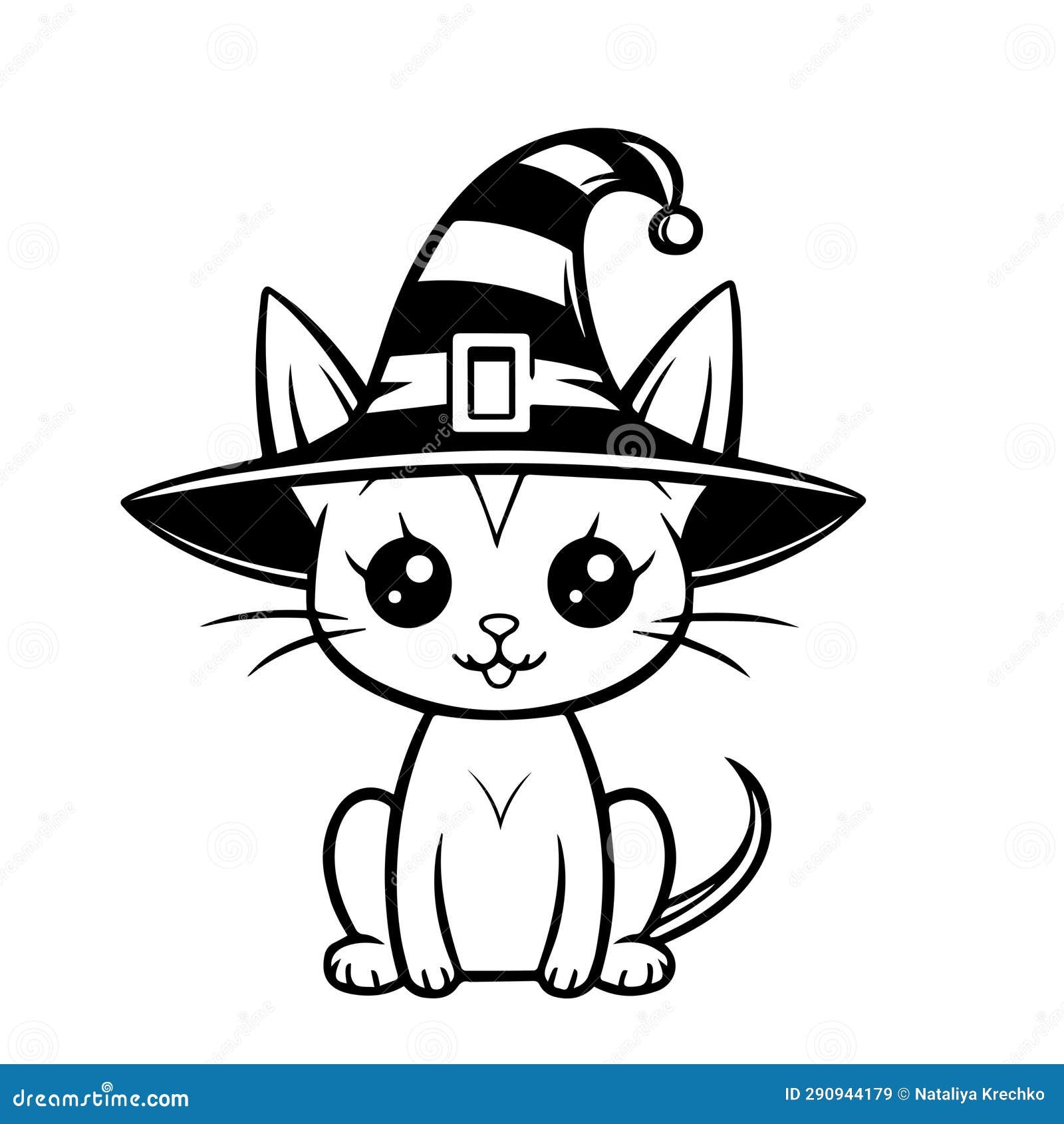 Halloween Cat For Coloring Book Coloring Page Outline Of Cartoon Stock Illustration Illustration Of Book Isolated 290944179