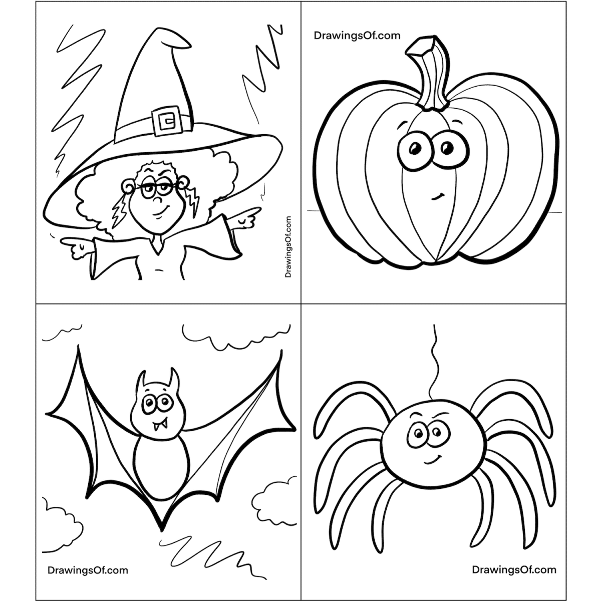 Halloween Coloring Pages For Kids And Adults Drawings Of 