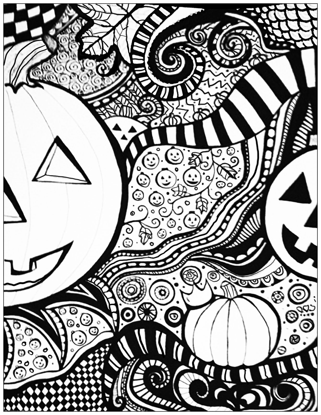 Halloween Sheet Halloween Coloring Pages For Adults