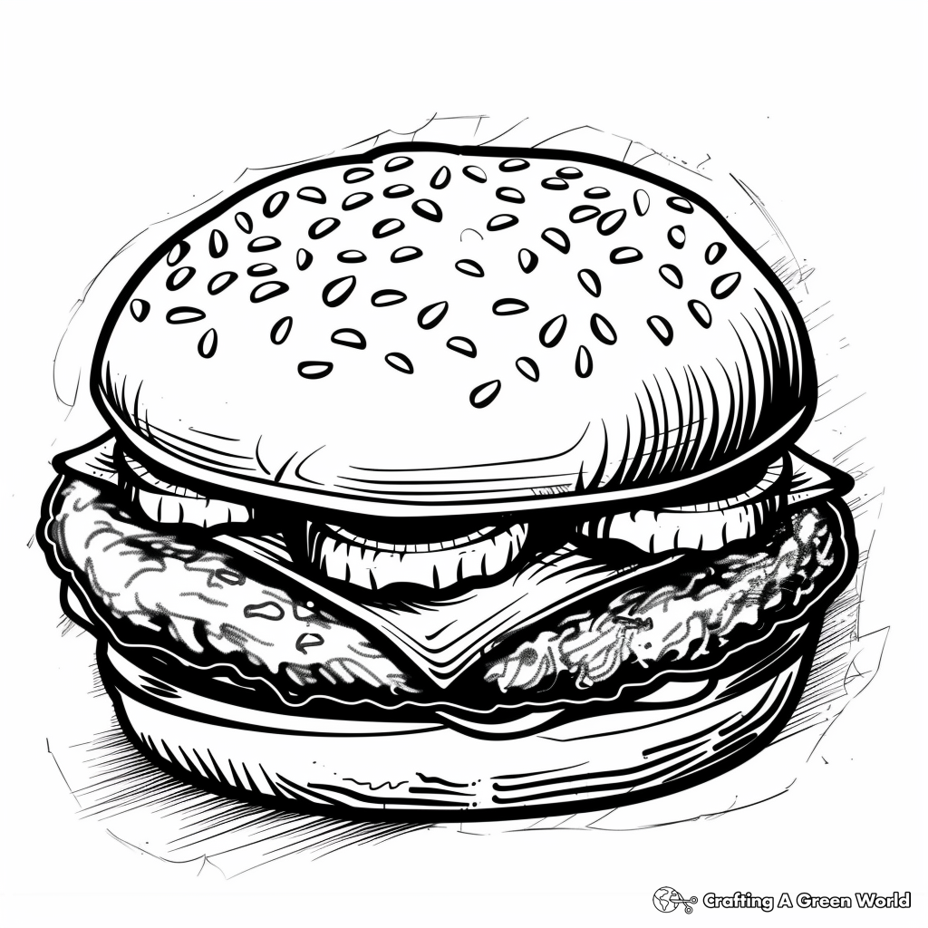 hamburger coloring page