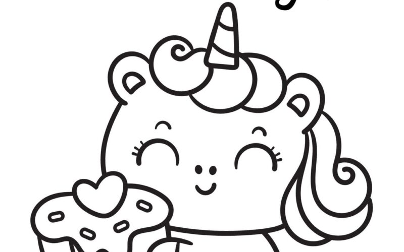 Happy birthday coloring page 3 Ohoh Deco