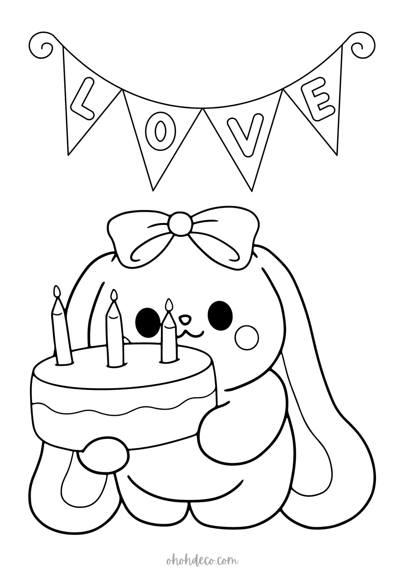 birthday coloring page