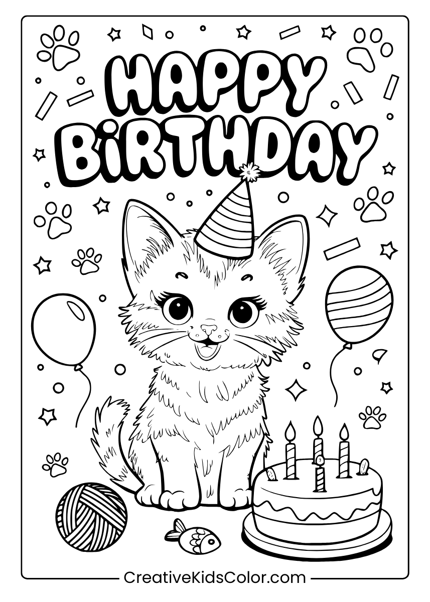 birthday coloring pages