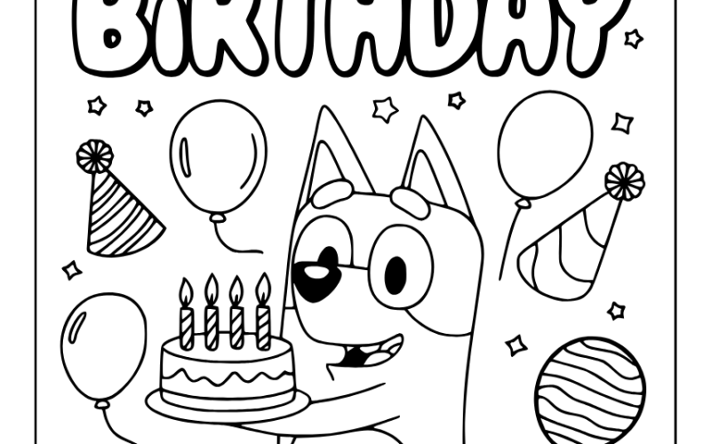 Happy Birthday Coloring Pages 25 Free Printable PDF