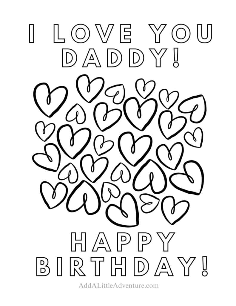 happy birthday dad coloring pages happy birthday dad coloring pages