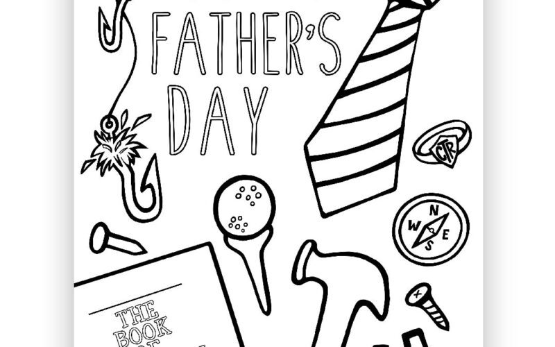 Happy Father s Day Coloring Page Printable