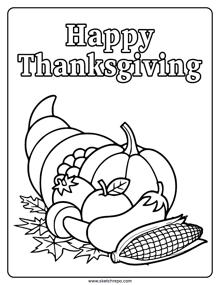 coloring pages thanksgiving