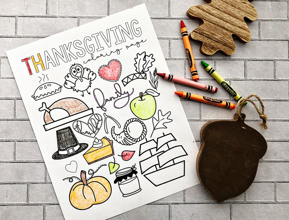 thanksgiving color pages