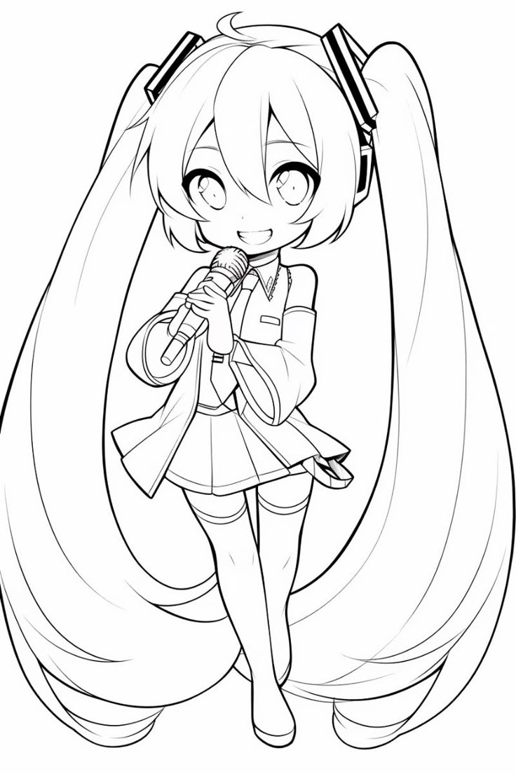 Hatsune Miku Coloring Page