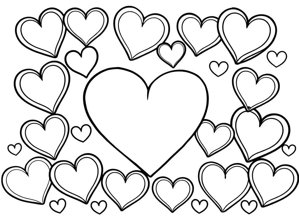 coloring pages hearts