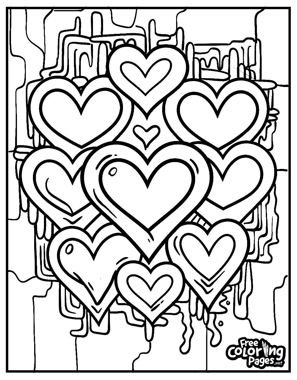hearts coloring pages