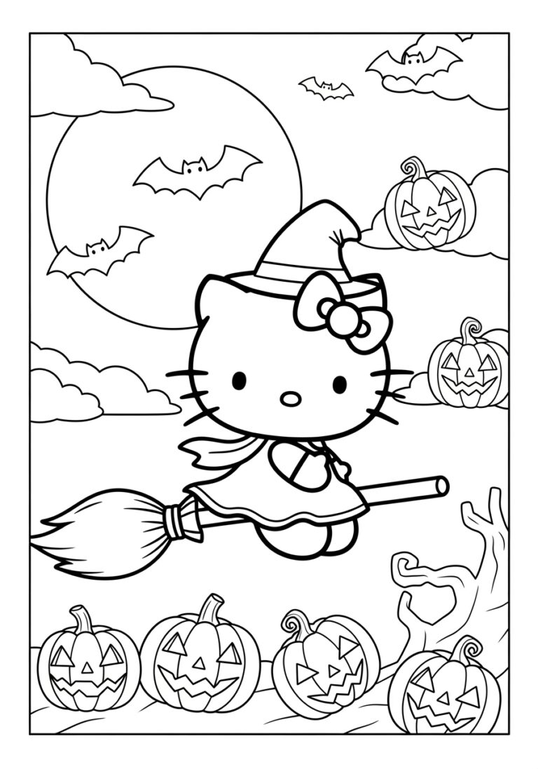 coloring pages printable hello kitty