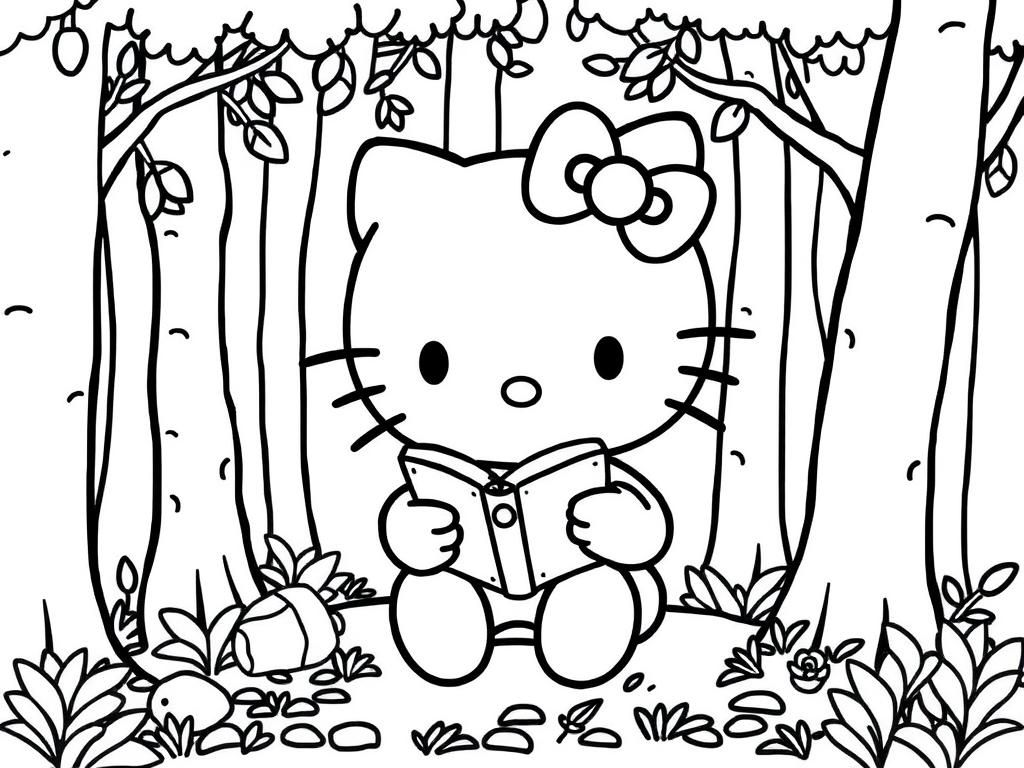 hello kitty coloring pages free