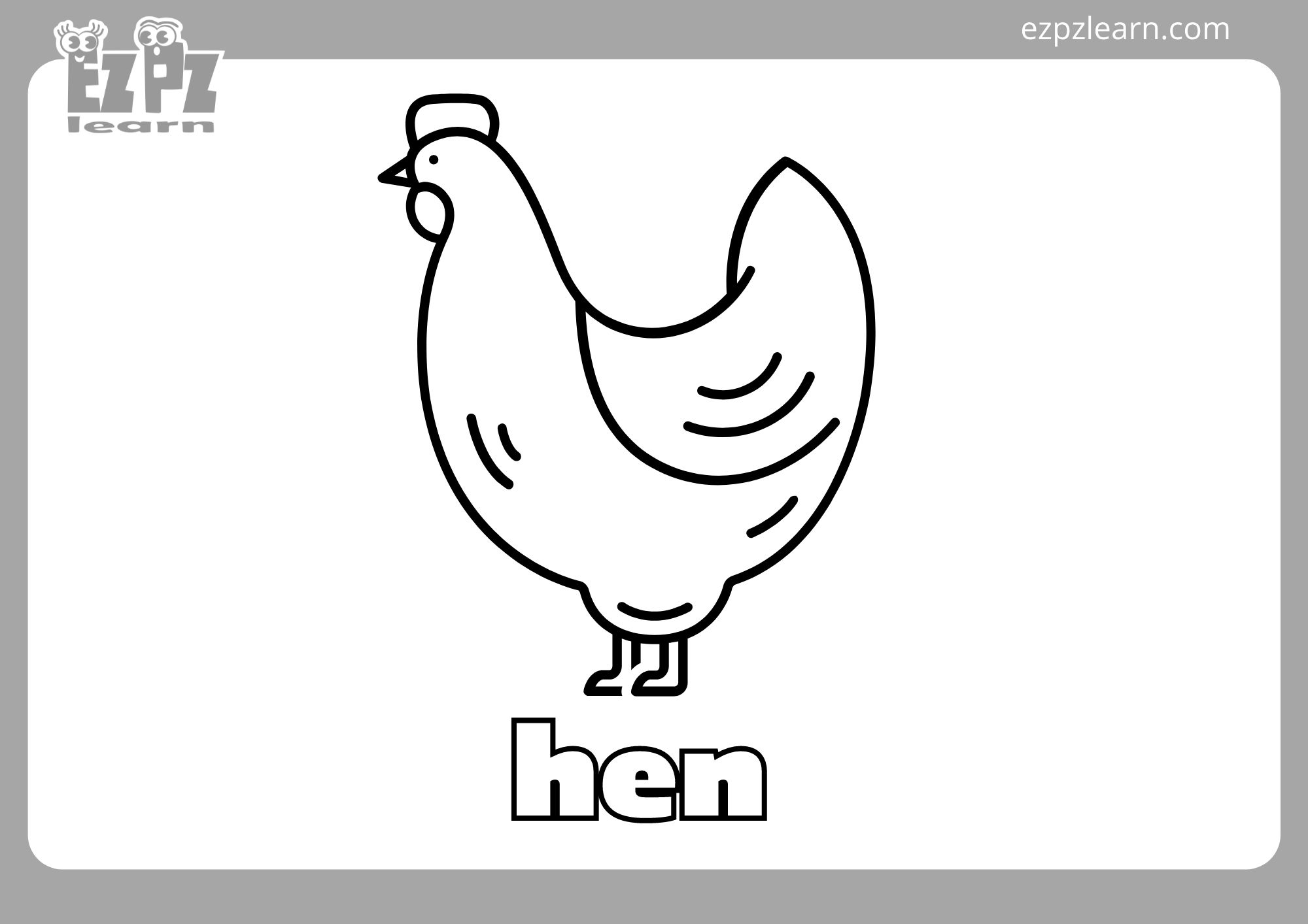 hen coloring page hen coloring page