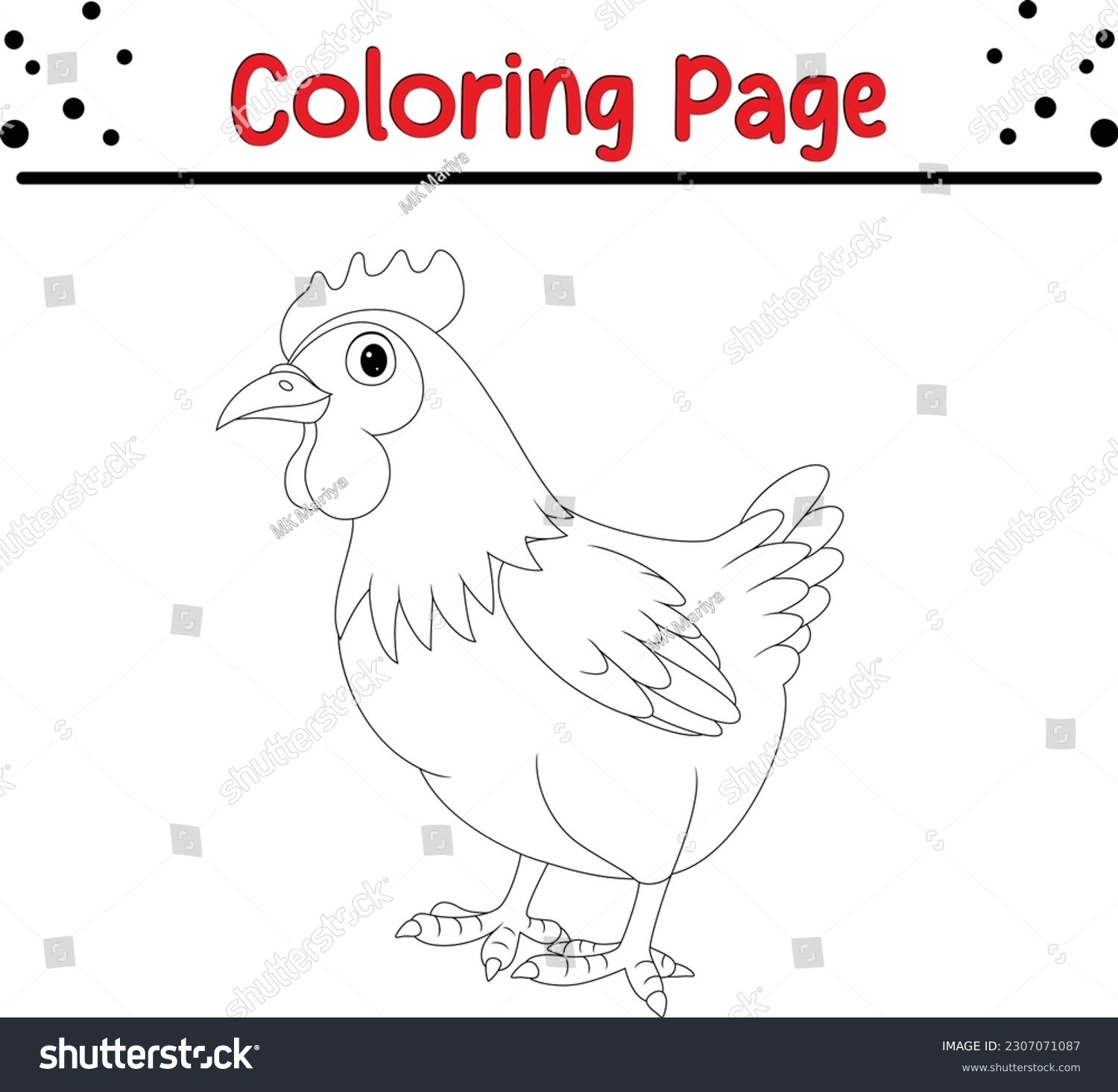 Hen Coloring Page Outline Farm Animals Stock Vector Royalty Free 2307071087 Shutterstock Hen Coloring Page Outline Farm Animals Stock Vector Royalty Free 2307071087 Shutterstock