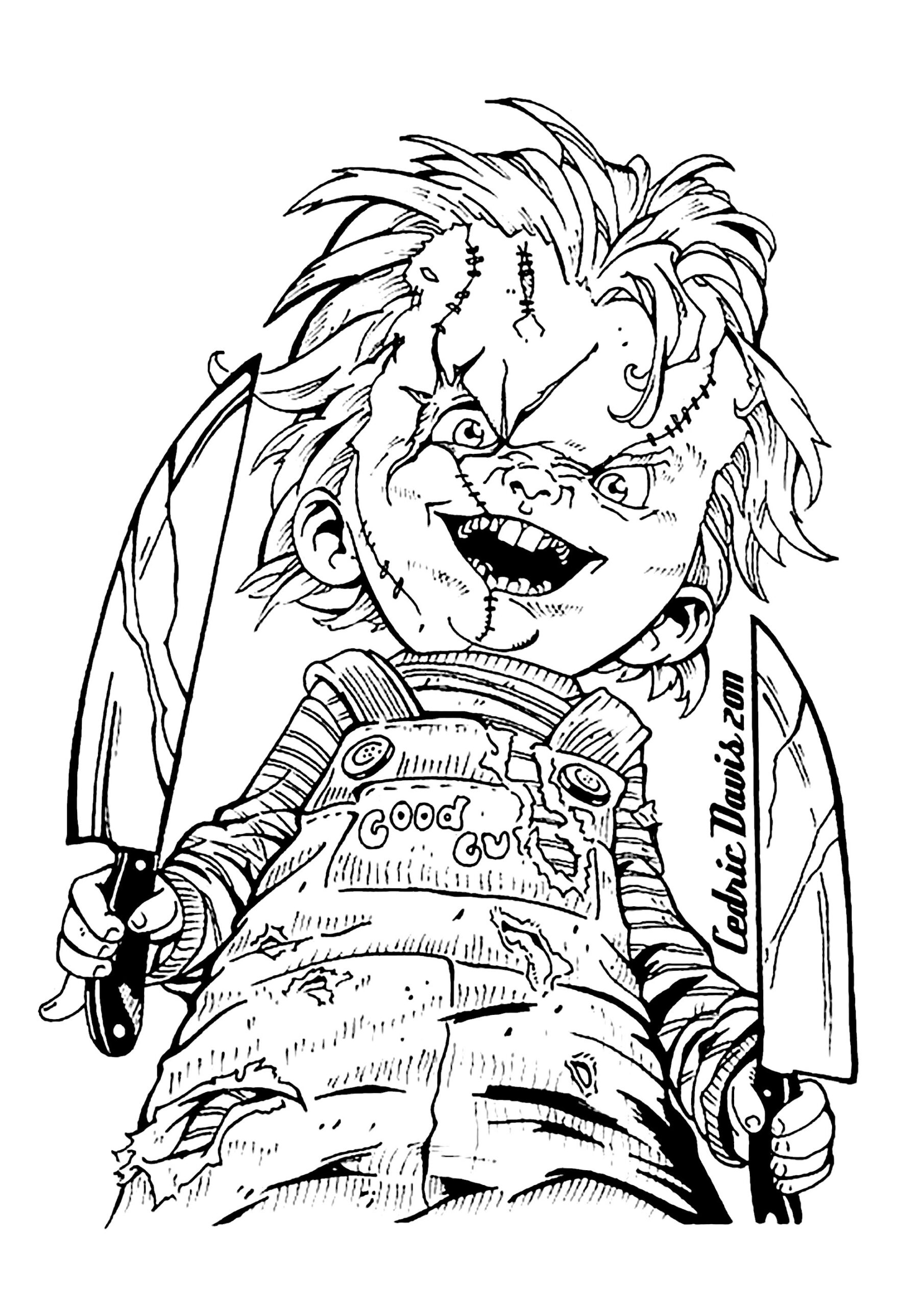 Hi I m Chucky Wanna Play Halloween Coloring Pages For Adults Hi I m Chucky Wanna Play Halloween Coloring Pages For Adults