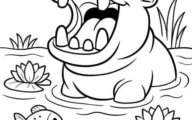 Hippo Coloring Pages Skip To My Lou