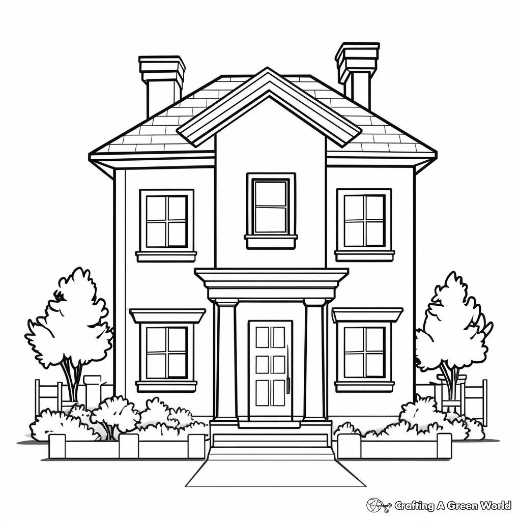 Home Coloring Pages Free Printable 