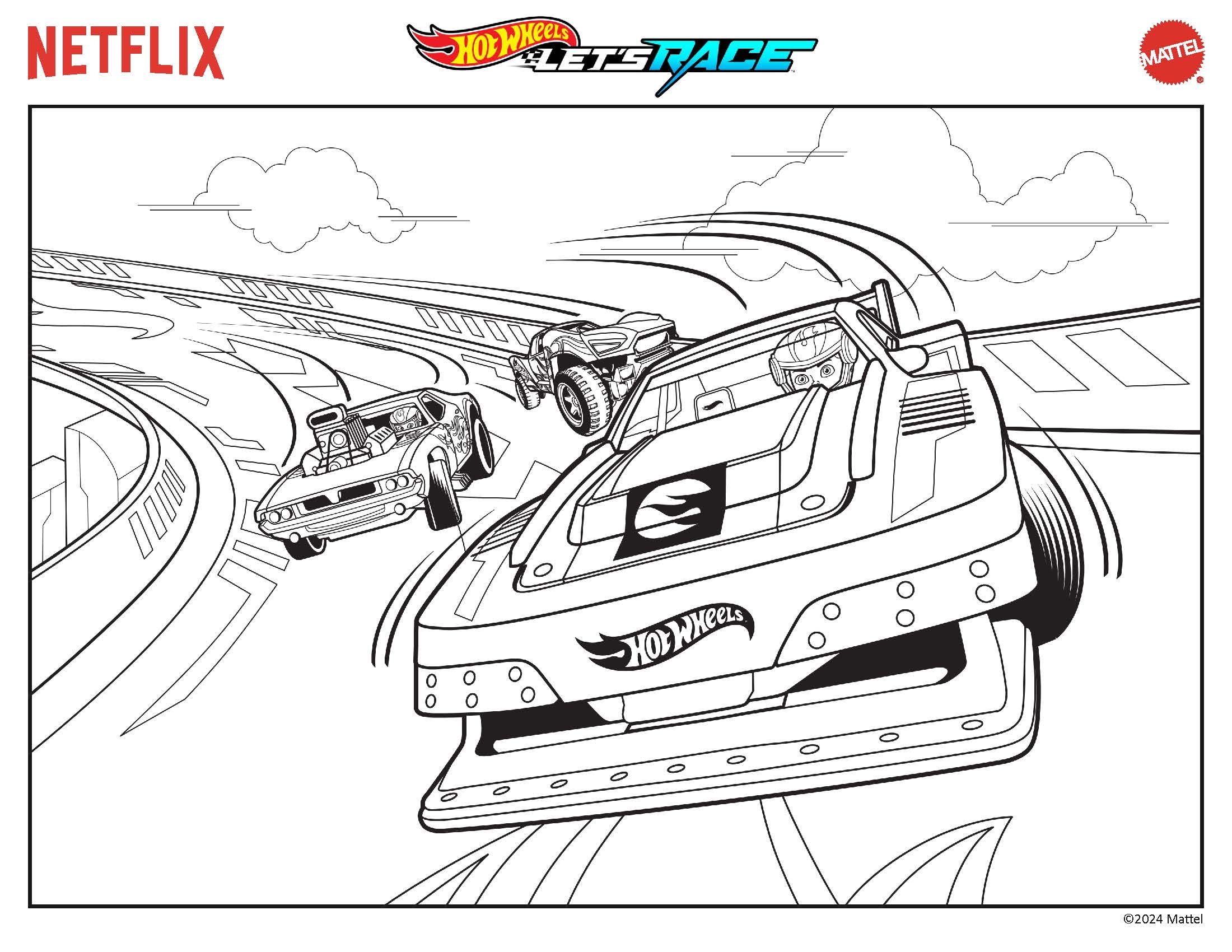 hot wheels coloring pages