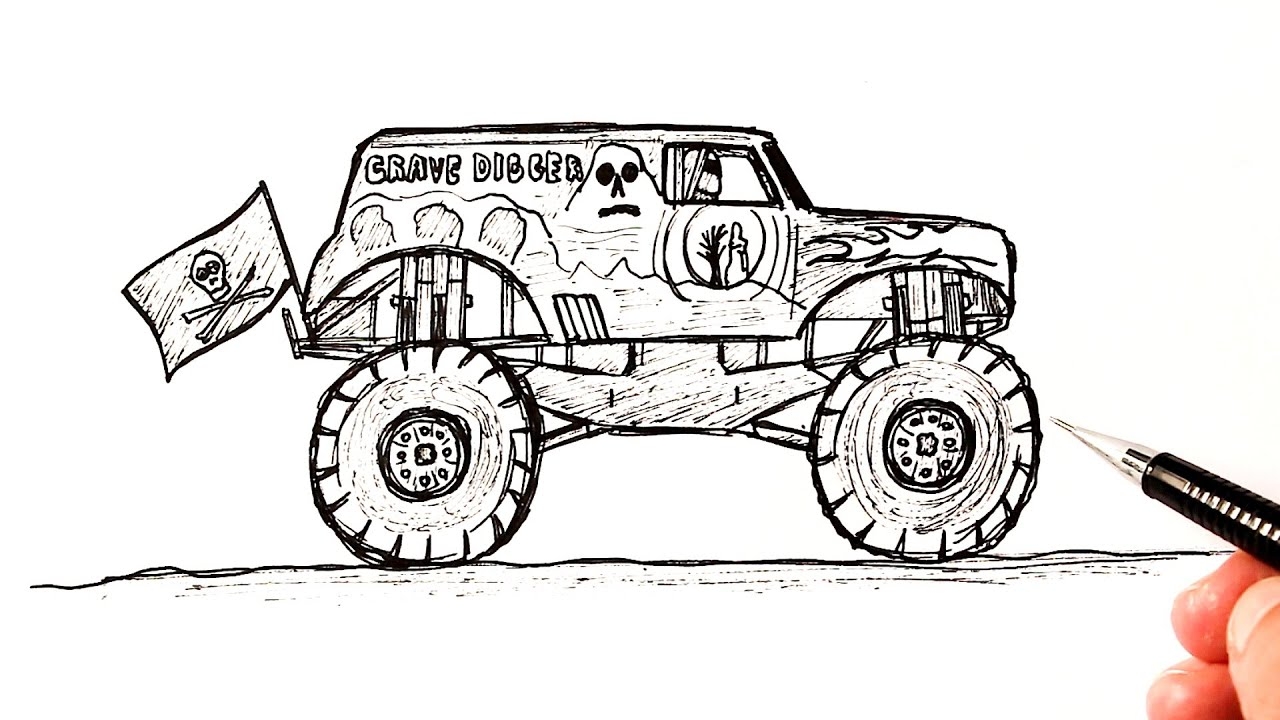 grave digger coloring pages