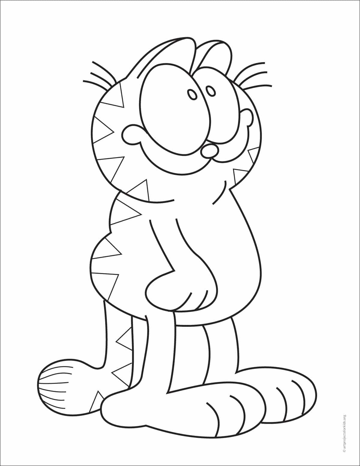How To Draw Garfield Easy Step by Step Art Lesson For Kids