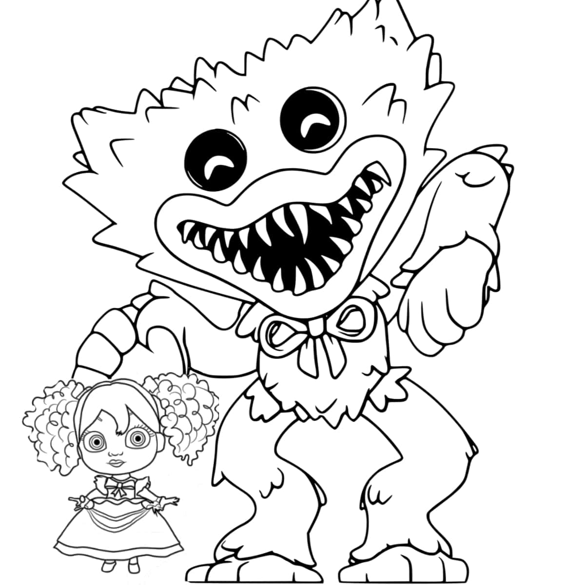 huggy wuggy coloring pages