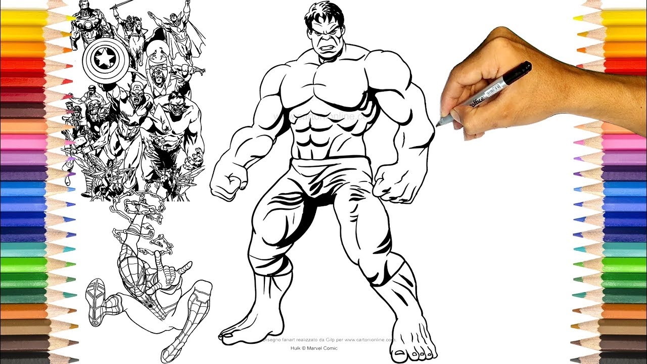 hulk coloring page