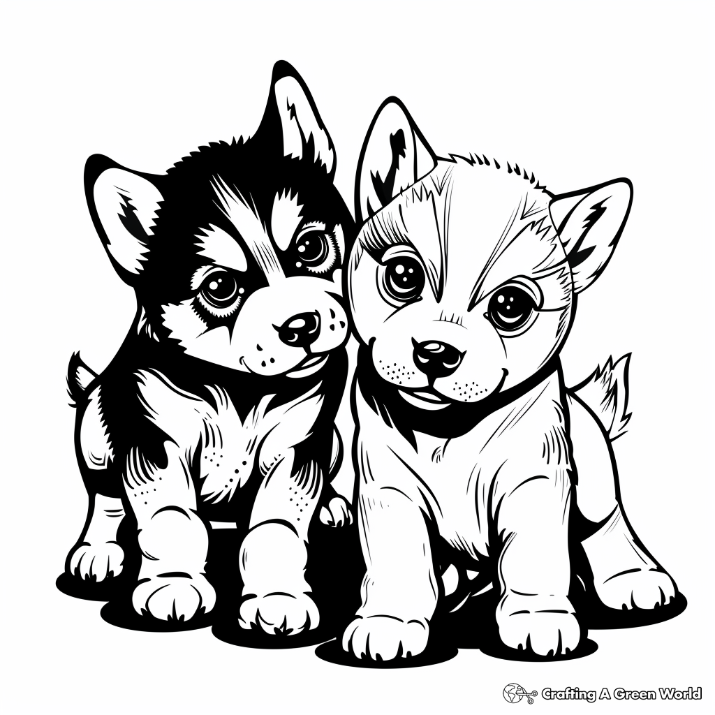husky coloring pages