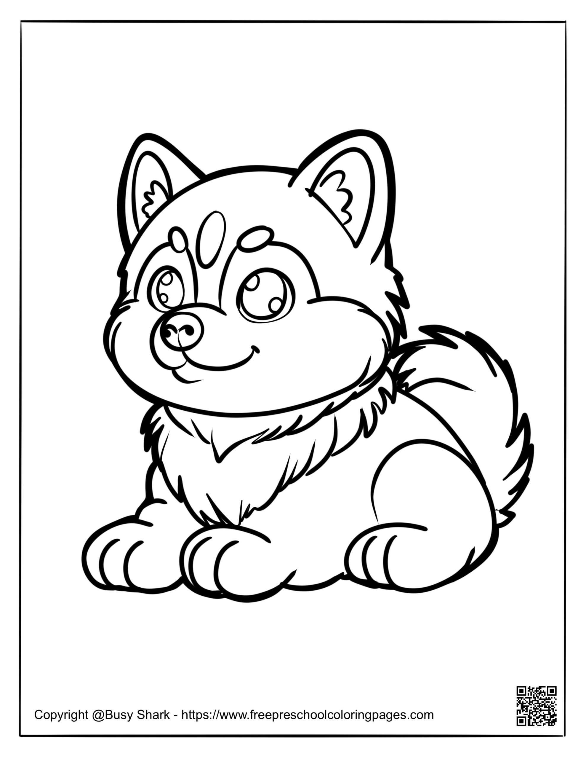 Husky Dog Free Coloring Pages
