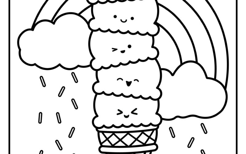 Ice Cream Coloring Pages Printable PDF Downloads Cute Coloring Pages For Kids