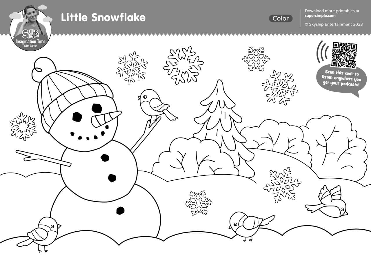 Imagination Time Little Snowflake Coloring Page Super Simple Imagination Time Little Snowflake Coloring Page Super Simple