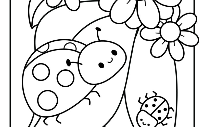 Insect Coloring Pages 12 Cute Bug Pictures To Color Cute Coloring Pages For Kids