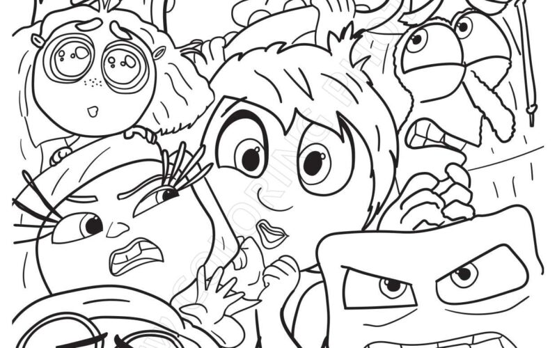 Inside Out 2 Coloring Book All New Characters Etsy