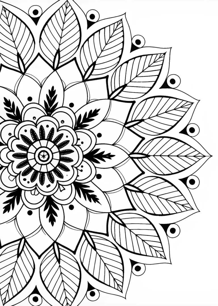 Intricate Mandala Bloom Coloring Page Free Printable