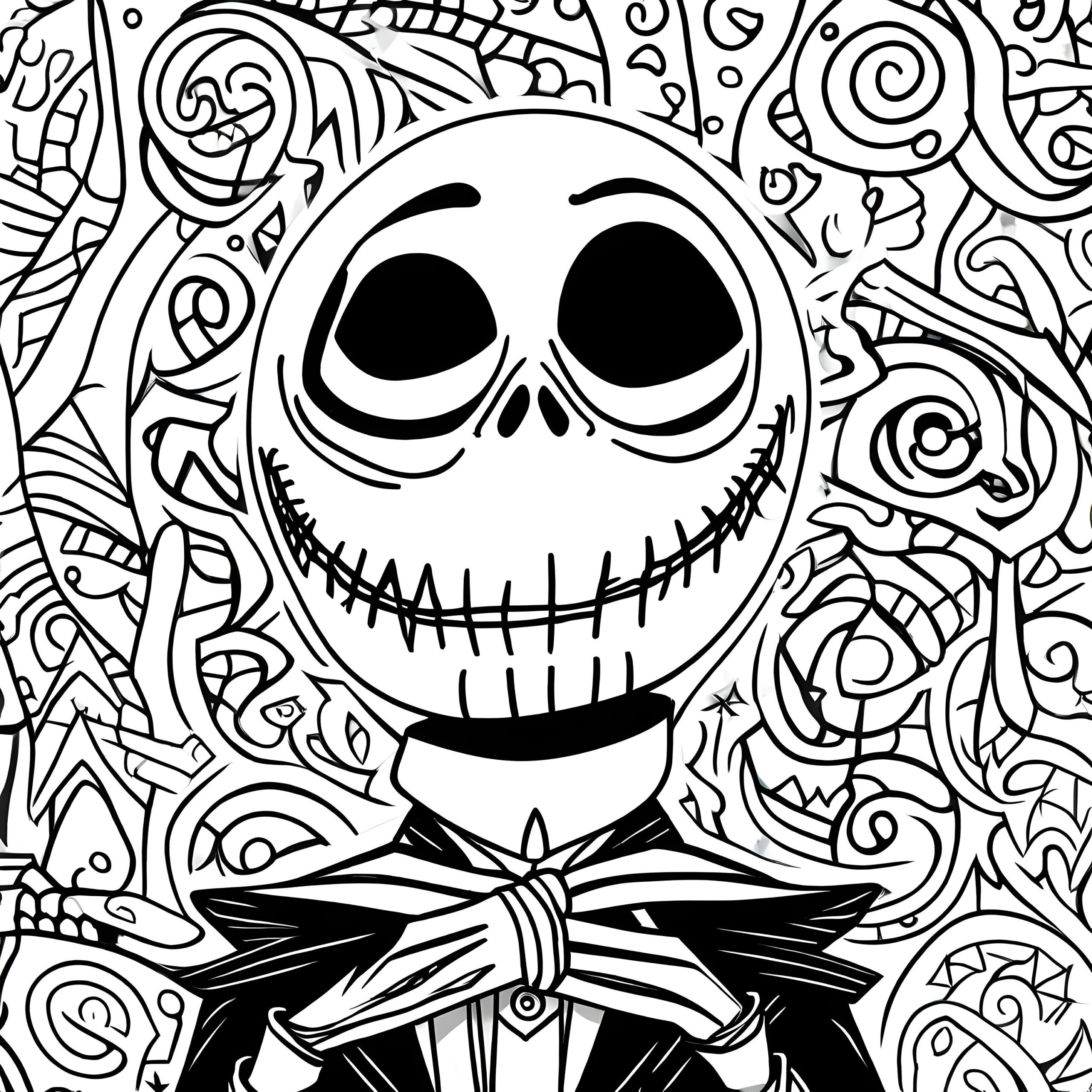 coloring pages jack skellington coloring pages jack skellington