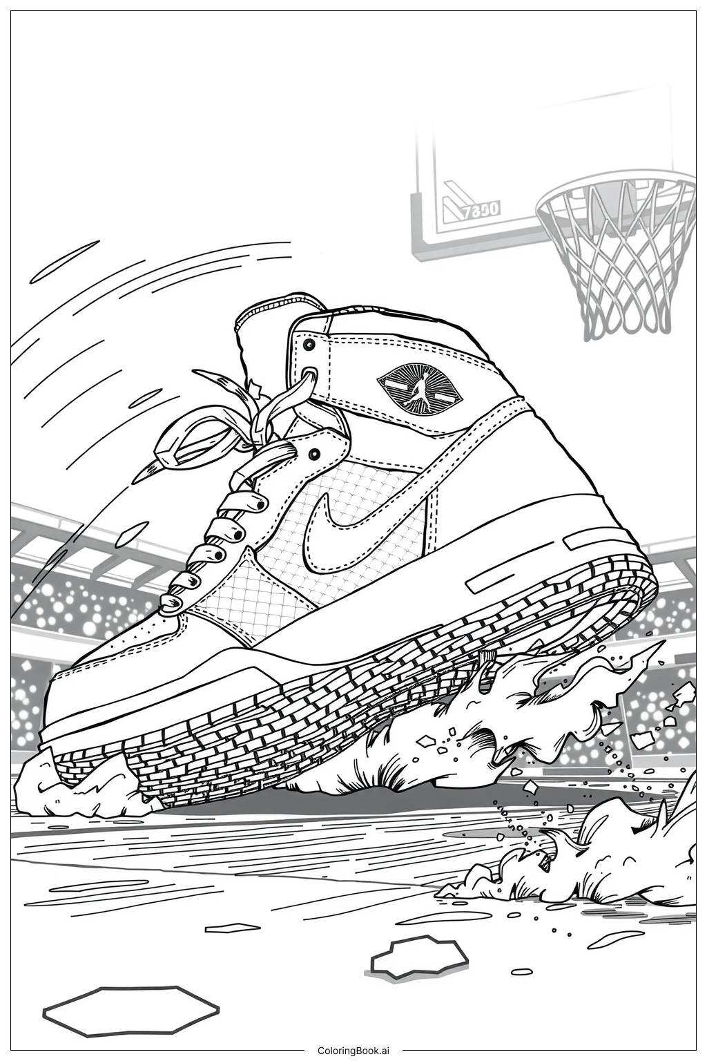 Jordan Shoes In Action Coloring Page Free PDF PNG Printable Jordan Shoes In Action Coloring Page Free PDF PNG Printable