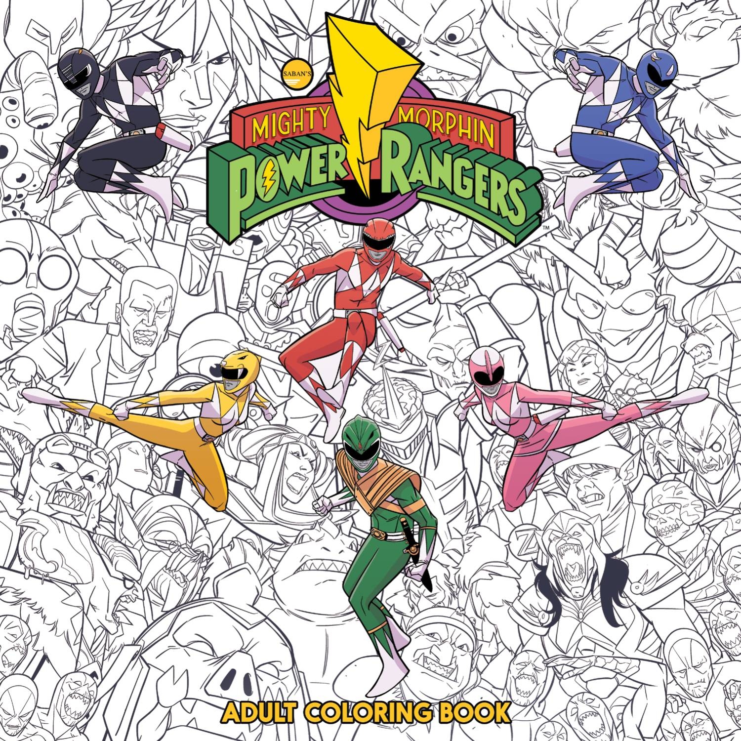 JUN171326 MIGHTY MORPHIN POWER RANGERS ADULT COLORING BOOK TP Previews World