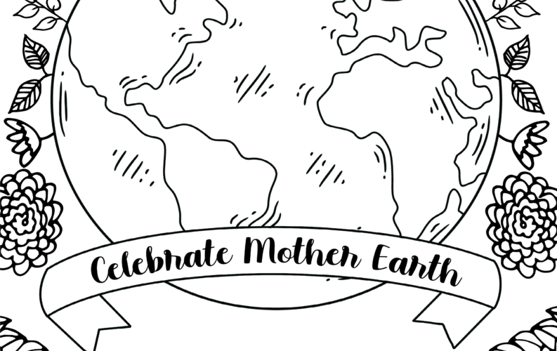 KAB Earth Day Coloring Page Poster Keep Akron Beautiful