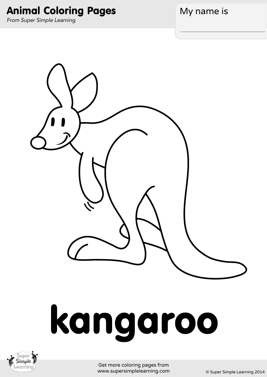 Kangaroo Coloring Page Super Simple Kangaroo Coloring Page Super Simple
