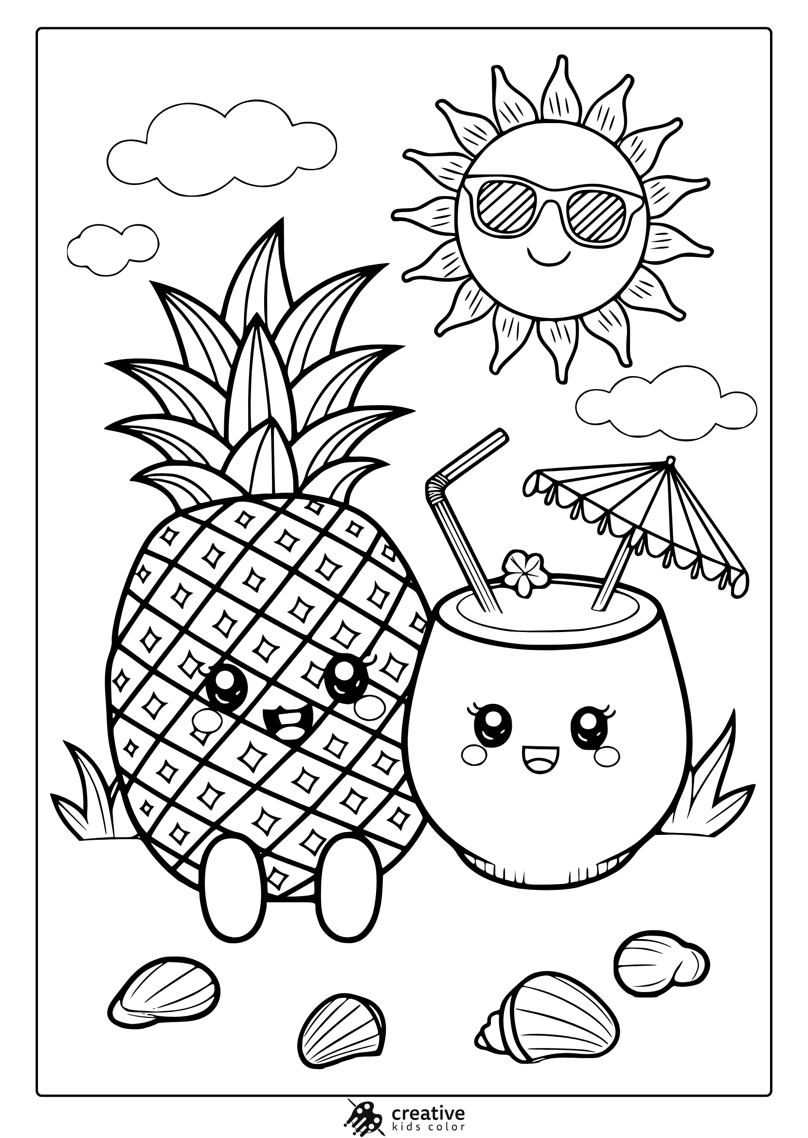 kawaii coloring page