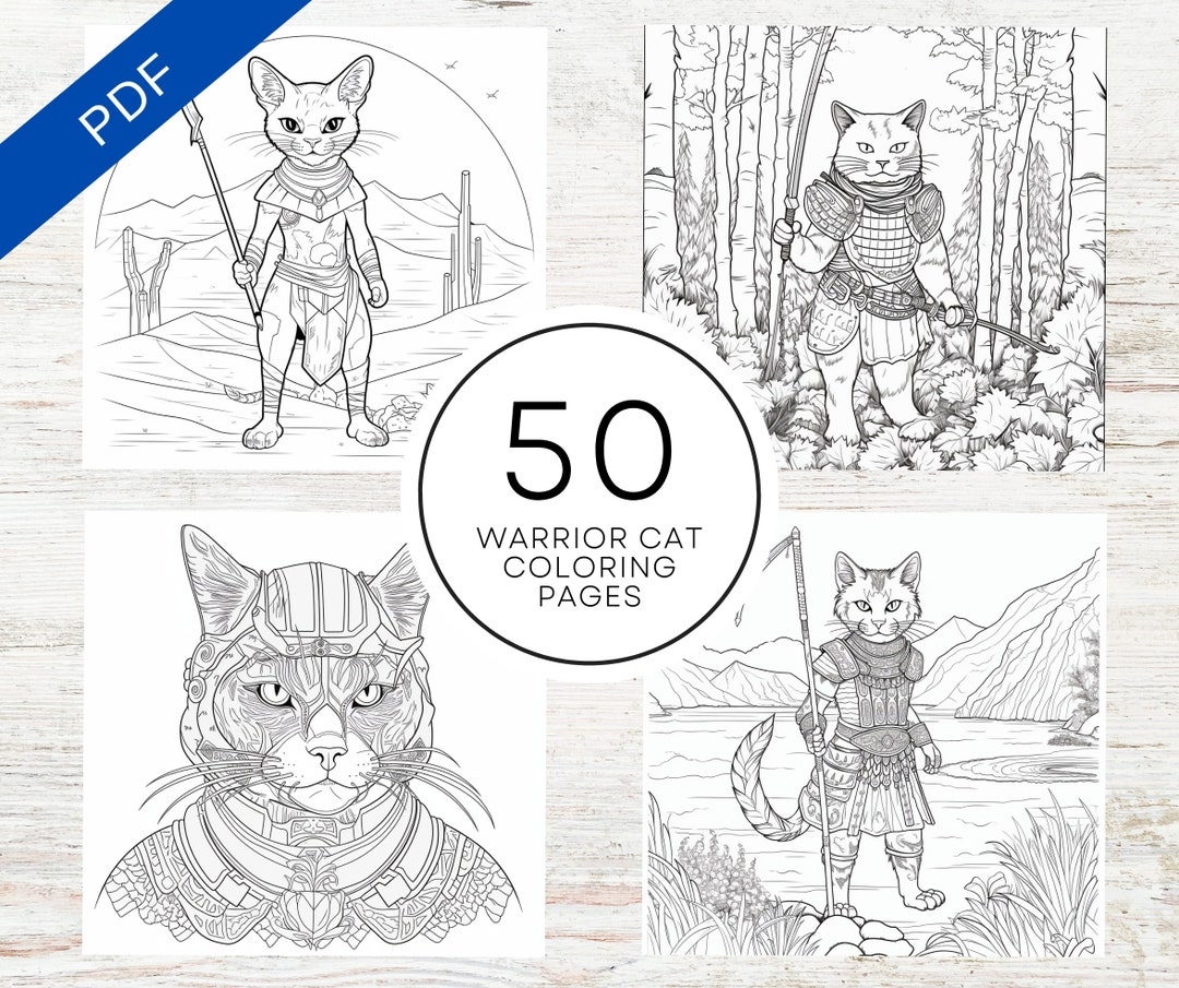 KDP Interior 50 Warrior Cat Coloring Pages 8 5 X 11 Printable PDF Canva Template Kids Coloring Book Cat Colouring Sheets Etsy KDP Interior 50 Warrior Cat Coloring Pages 8 5 X 11 Printable PDF Canva Template Kids Coloring Book Cat Colouring Sheets Etsy