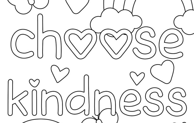 Kindness Coloring Pages 45 FREE Pages Printabulls