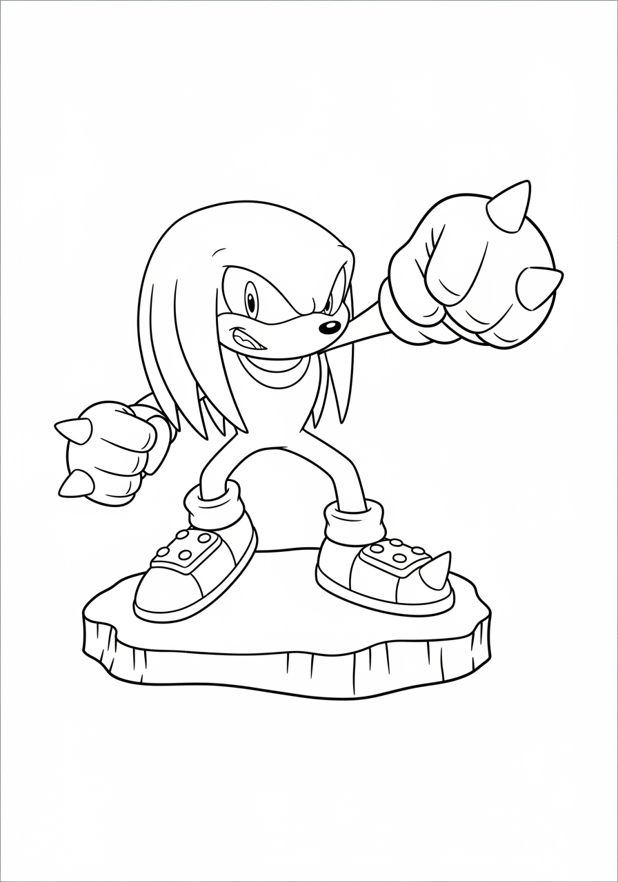 Knuckles Coloring Pages Fun Printables For Kids